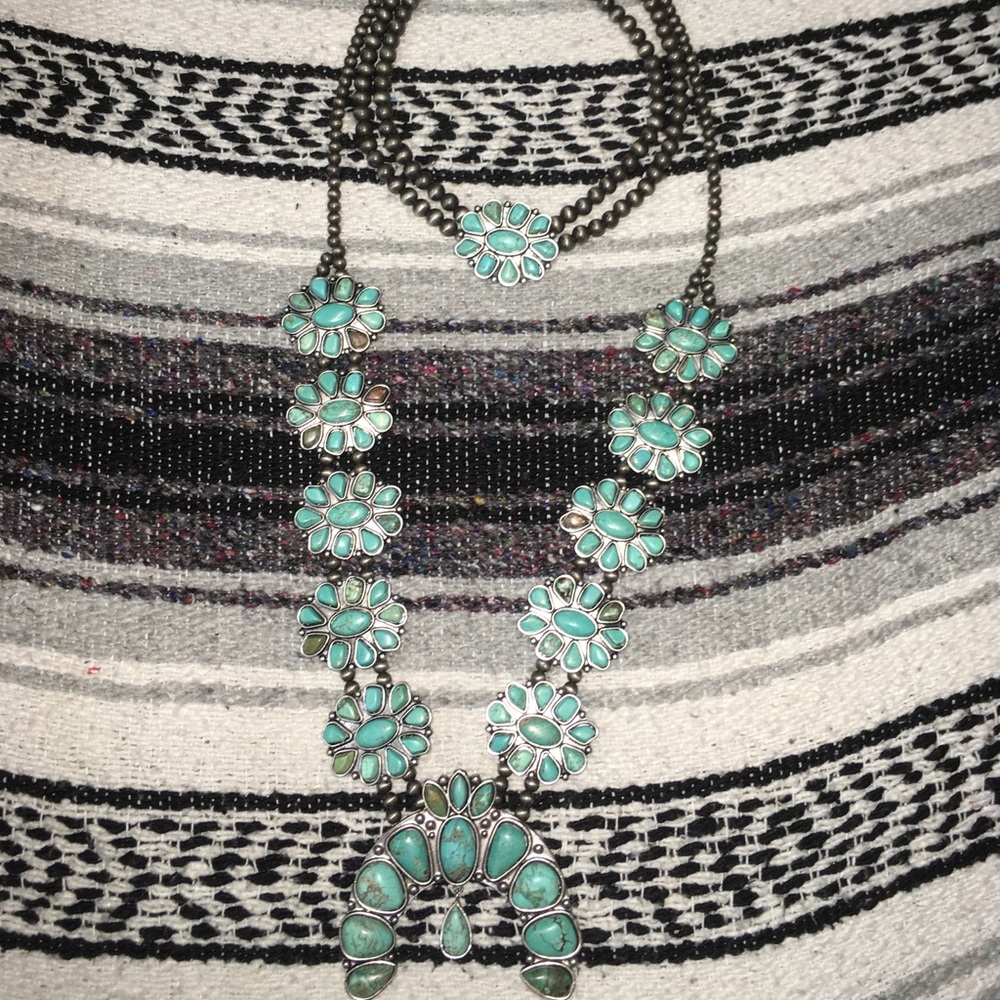 ✨COMBO✨  Squash Blossom❤️❤️ + turquoise necklace!!